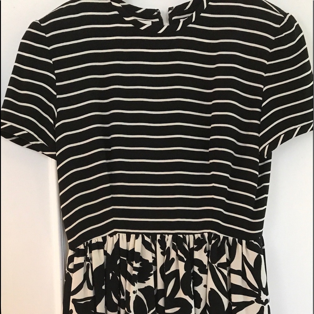 Vintage Bill Blass Silk Dress Black and White  10